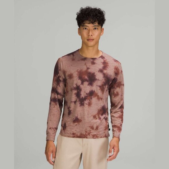 New! Lululemon Men's Lab Wool-Blend Tie Dye Long Sleeve Shirt XL 41414 - Picture 2 of 10